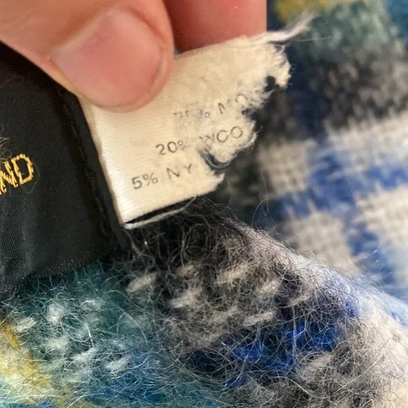 Creagaran Scotland Mohair Wool Throw Blanket 47x33 plaid wrap shawl scarf - Picture 3 of 6